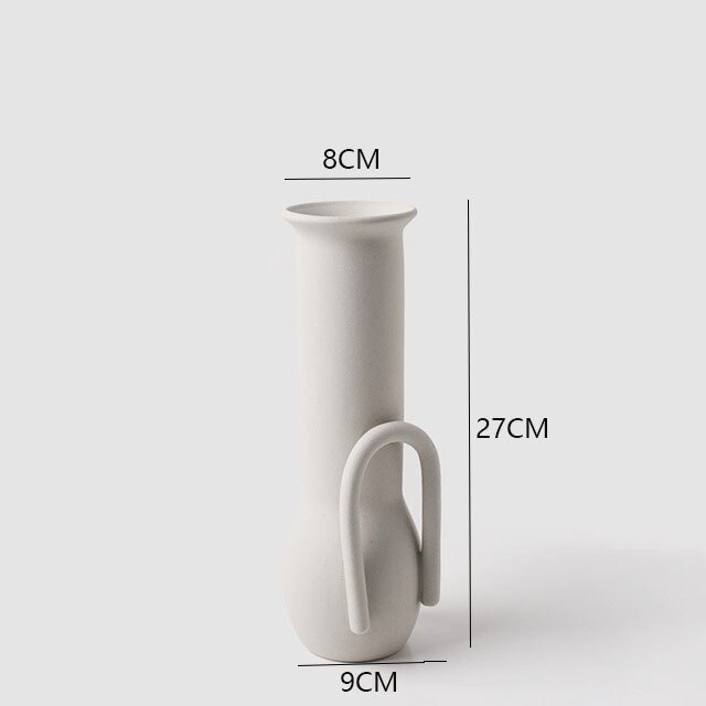 Vase nordique en céramique, décoration de salle, bougeoir, Pot de fleur, décoration de bureau, Art,: K