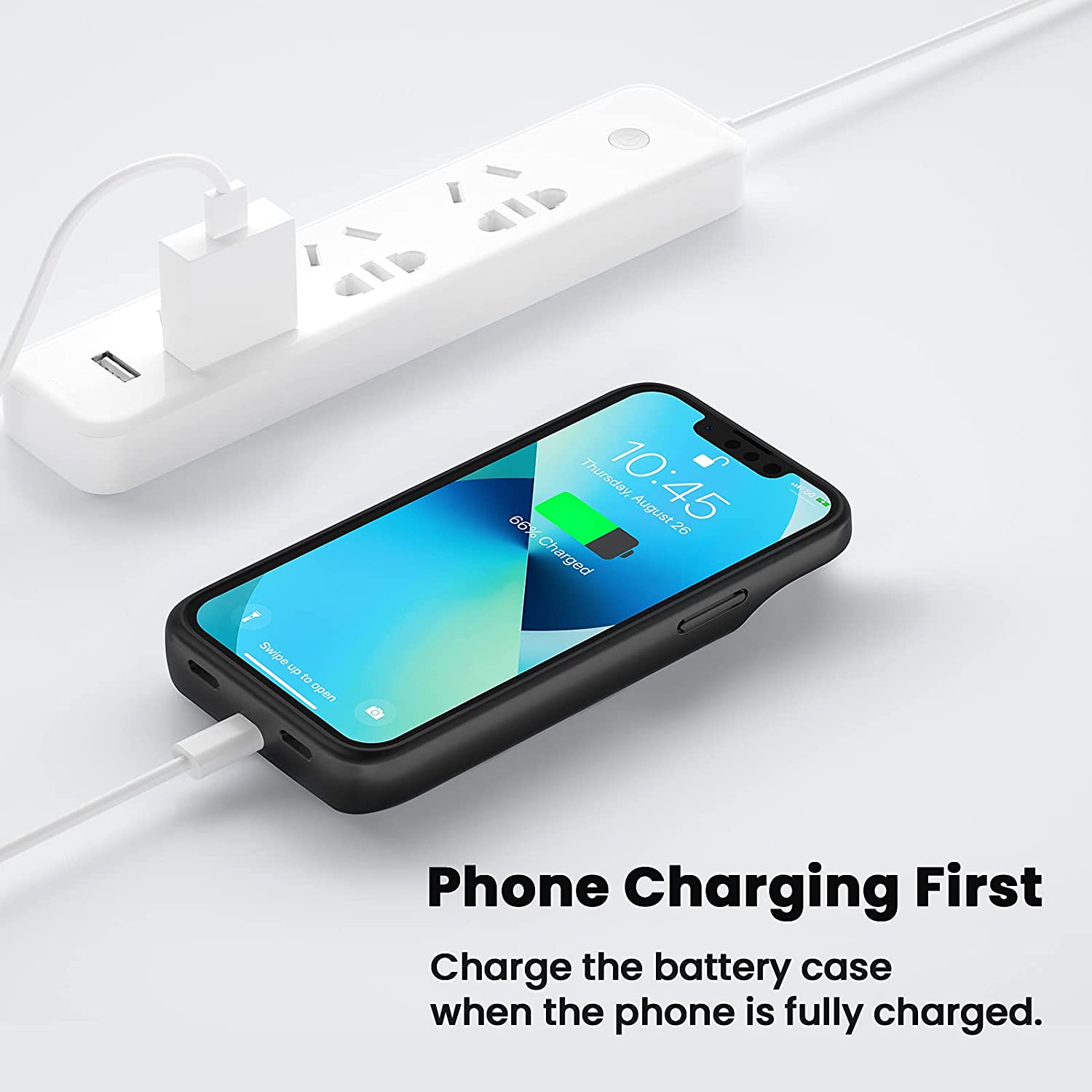 NEWDERY Batterie fallen für iPhone 13 Mini/12 Mini, 4700mAh Tragbare Batterie fallen, verlängerte Batterie Ladegerät fallen für iphone 13 Mini