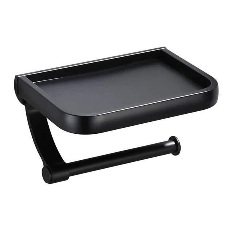 Modern Stainless Steel Wall Mount Toilet Paper Holder with Phone Shelf Roll Paper Holder Bathroom Fixture Bathroom Accessories: 02