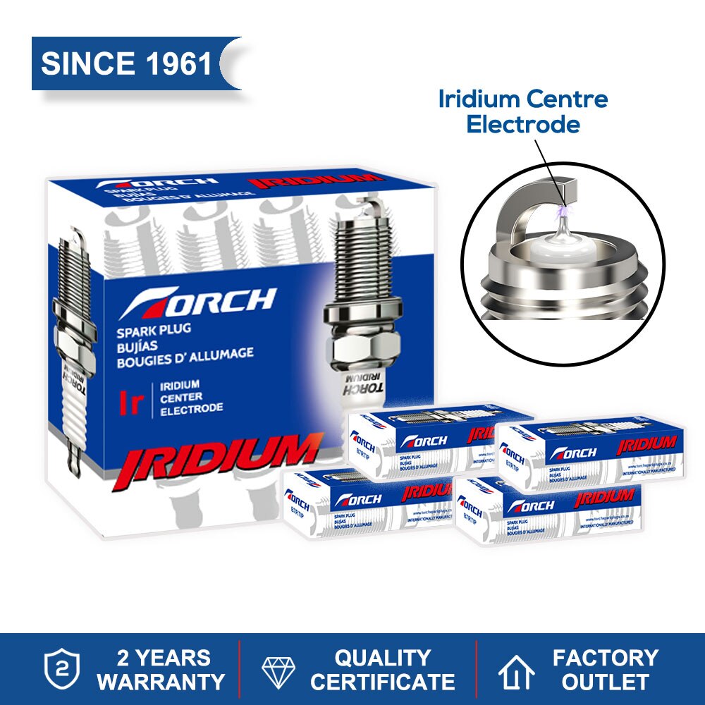 Denso IXU27 Spark Plug Replacement Iridium Platinum Torch Brand DK9RTIP Candle IKR9H8 Champion A49GC Engines Components