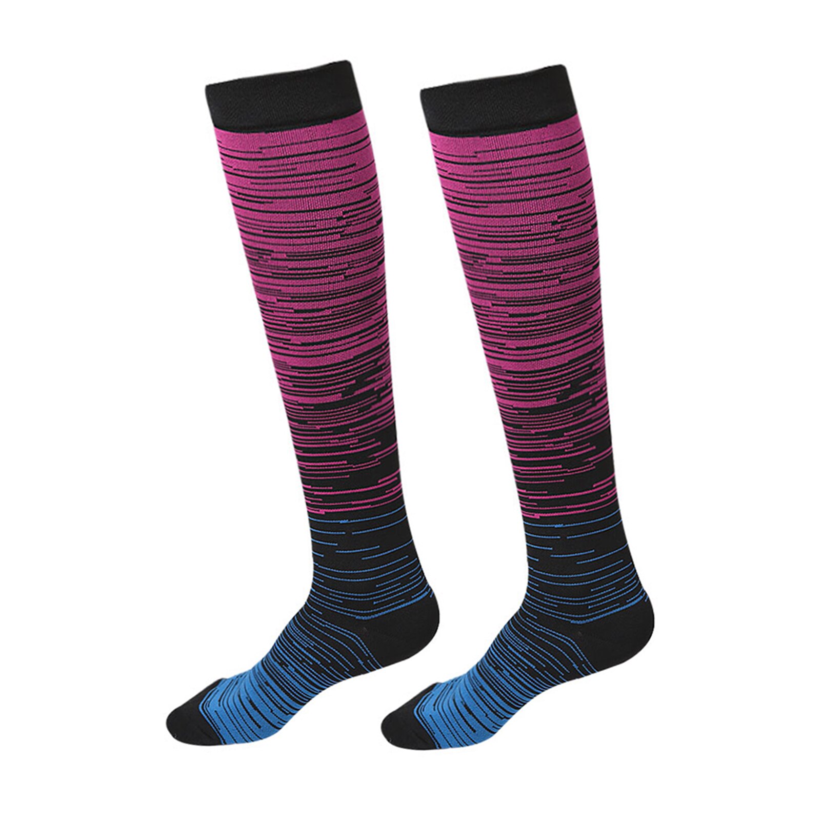Winter warme skisokken dames dikke thermische sport snowboard voetbal fietsen skiën paardrijden basketbal wandelen compressiekous: Roze 1 paar / L-xl