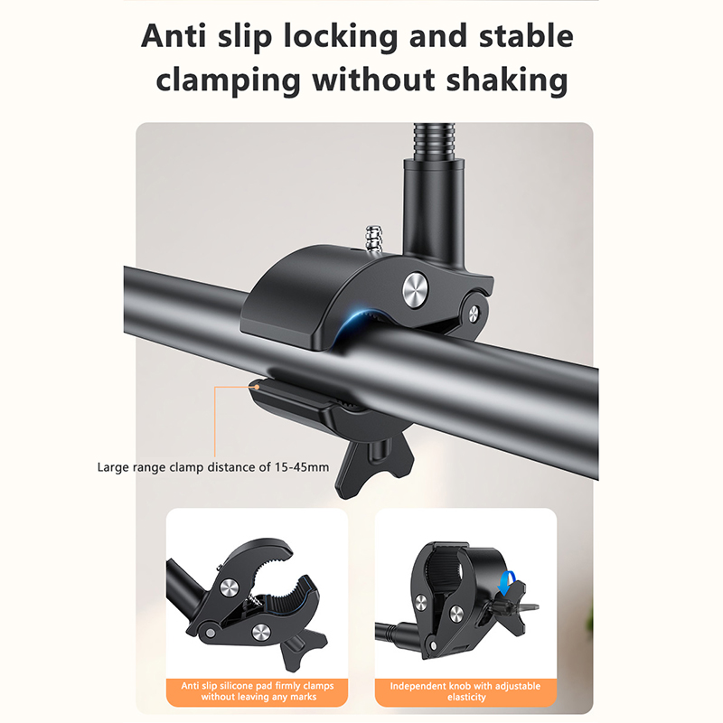 Motorcycle Bike Adjustable Rotatable Phone Holder For 4.5-13" Stand for iPad Flexible Long Arm Universal Bracket Tablet Holder