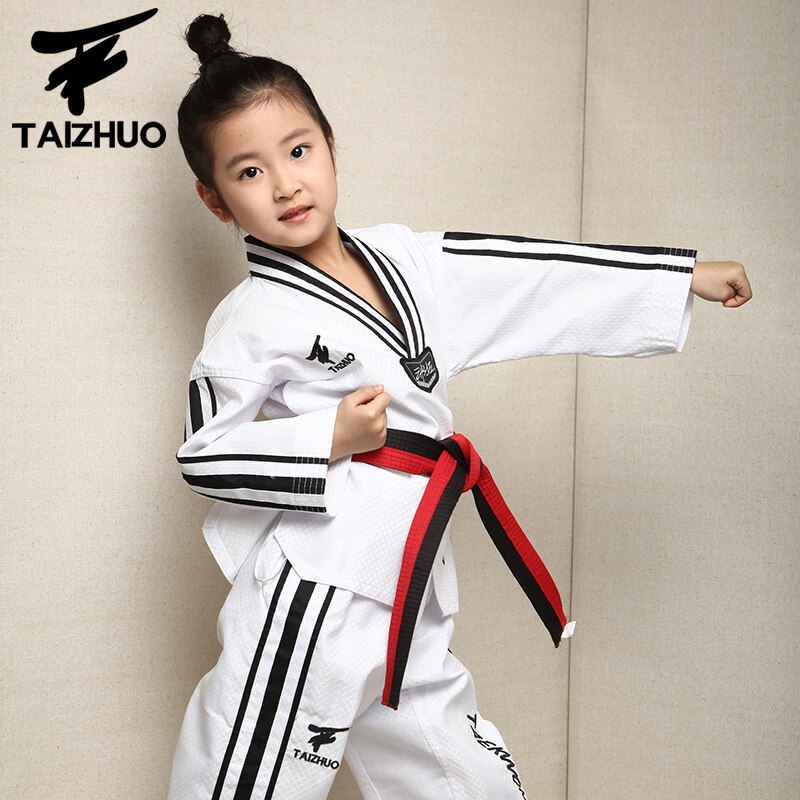 Ropa de Taekwondo multicolor para niños y niñas, dobok TKD, simple, 3 colores, novedad