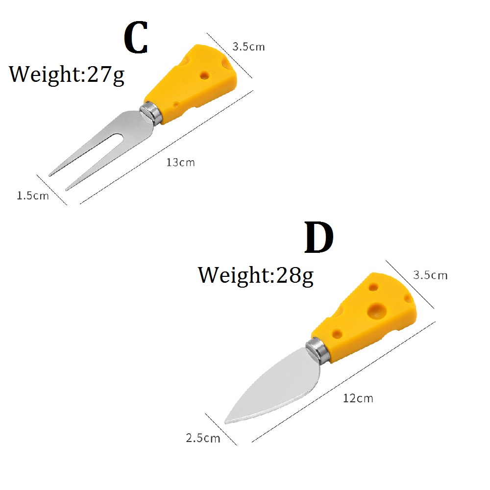 6Style Cheese Knife Set Steel Stainless Cheese Cutleries Super Cute Cheese Knife and Fork Cake Slicer Dessert Fork Kitchen Tools