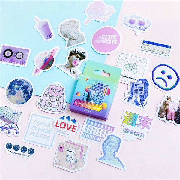 Pegatinas de copos de nieve de invierno Kawaii, adhesivos para portátil, pegatinas decorativas de paisaje para planificador diario, colección de recortes: 124