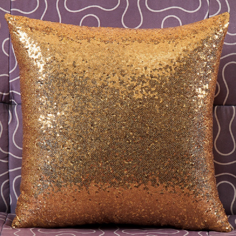 40 x 40 glitter pailletter støvtæt sofa pude boligindretning europa hjem tekstil: Guld