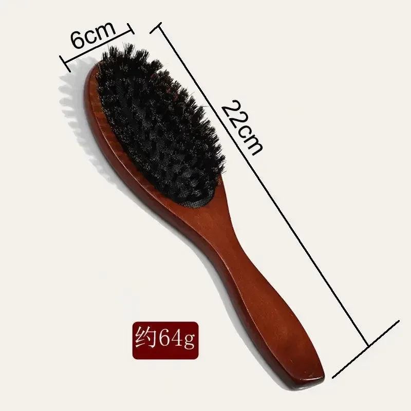 Natural Boar Bristle Brush Comb Anti-Static Oval Hairdressing Hair Styly Comb Wood Woman Hairbrush