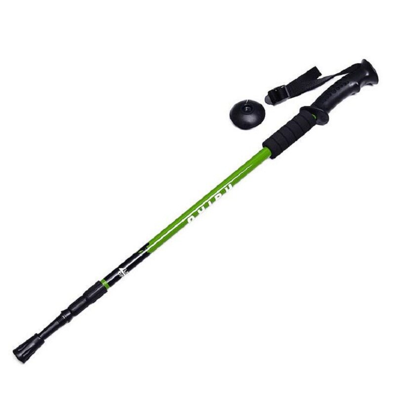 Outdoor trekking pole folding ultra-light ultra-short portable mountain climbing cane telescopic hiking climbing equipment
