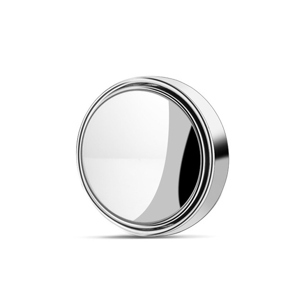 360 graders universal blindvinkelspejl bilrammeløs ultratyndt vidvinkel cirkulært konveks bakspejl: Sølv 1 stk