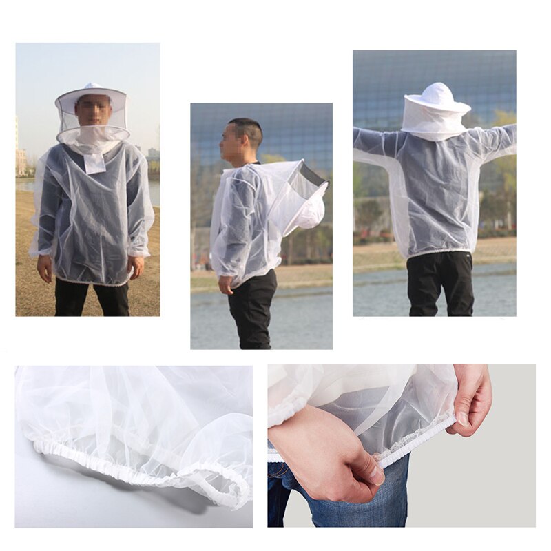 2 st biodlare biodling mössa slöja kappa kläder jacka hoodie ansiktsöverdrag mygga biodling skydd skydda bin verktyg