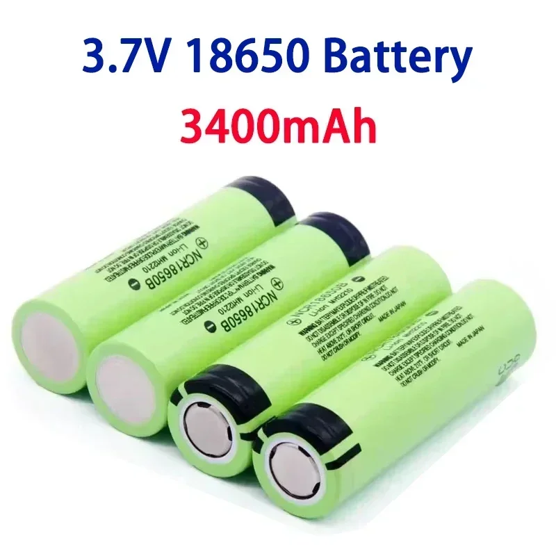 PURFIELD 18650 Akku 3,7 V 3400 mAh NCR18650B Akku für elektronische Zigarette für Power-Taschenlampenbatterien