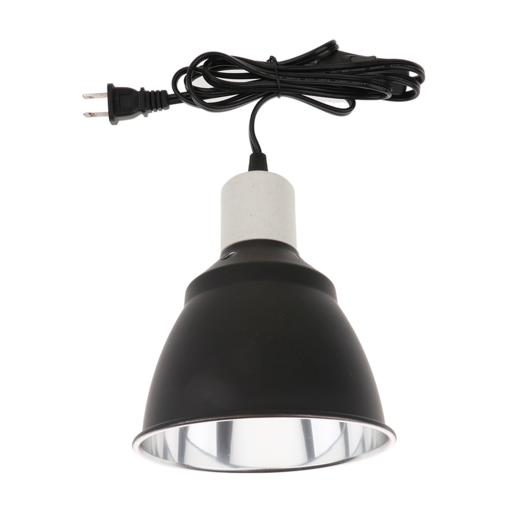 E27 reptil lyskuppel armatur - uv pære reflektor lampeholder - terrarium brakett 110-120v us plugg