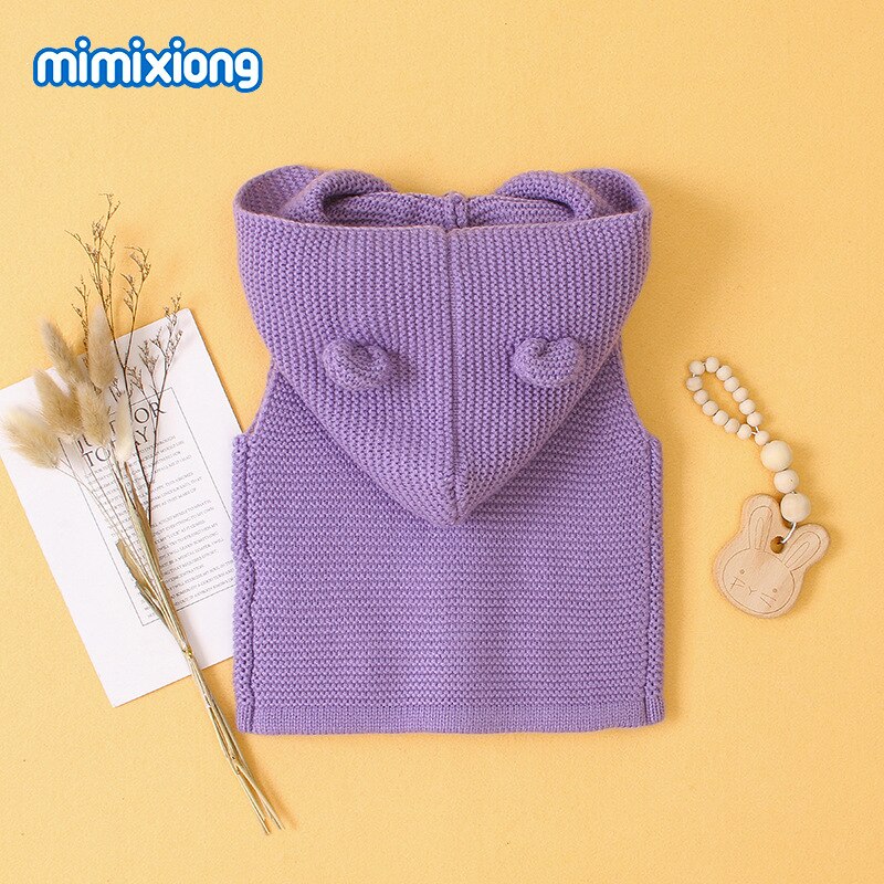 Chalecos de punto para bebés y chalecos de para niños suéteres chaleco con capucha ropa infantil