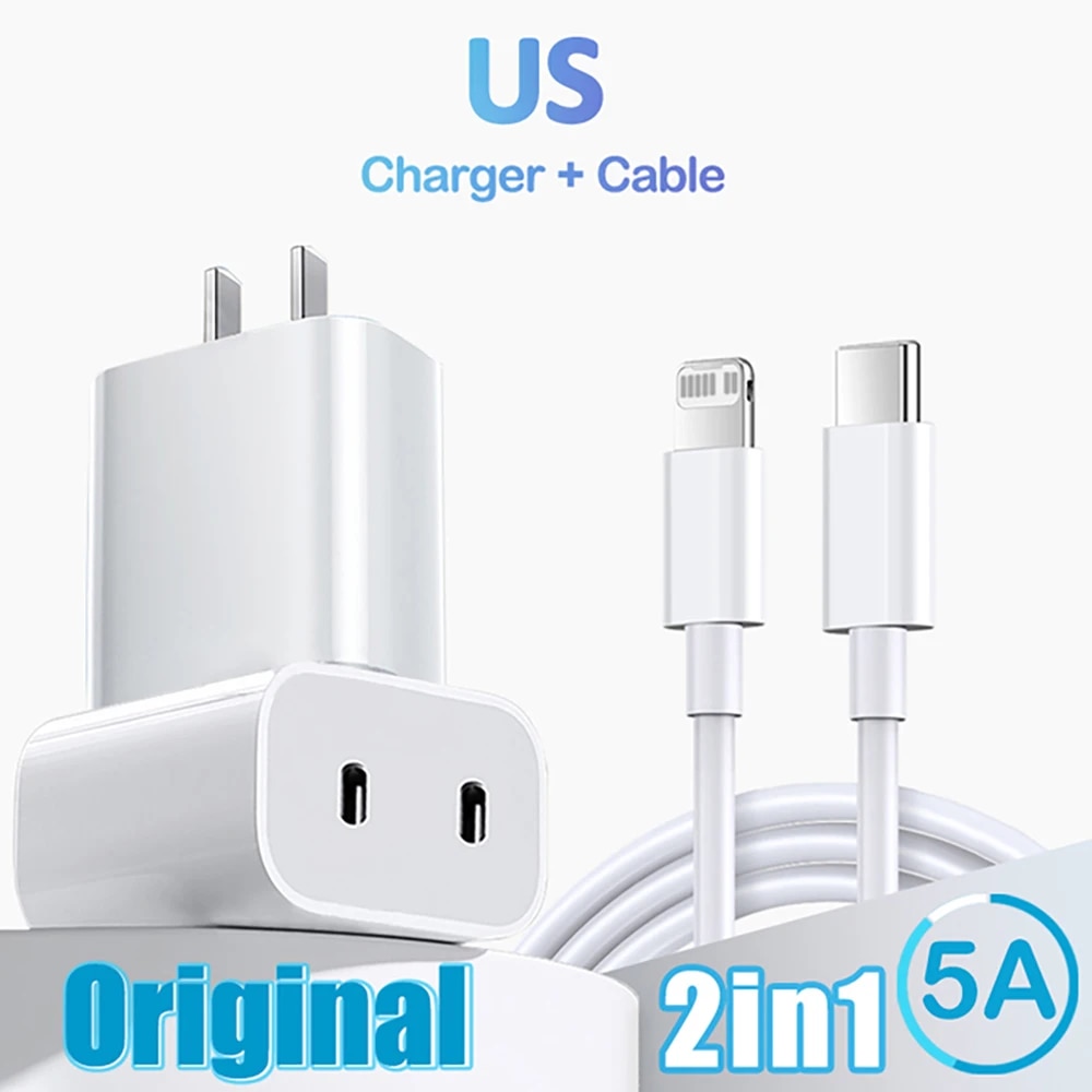 Dual PD 20W USB C Charger USB Type C Fast Charging Mobile Phone Charger Adapter for iPhone16 15 14 Pro Max Xiaomi Wall Charger: KR
