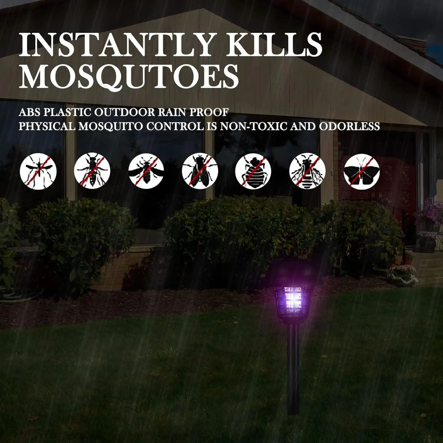Solar Mosquito Killer Lamp Home Garden Waterproof Mosquito Repeller Outdoor Camping Electric Mosquito Artifact Lighting Lamps