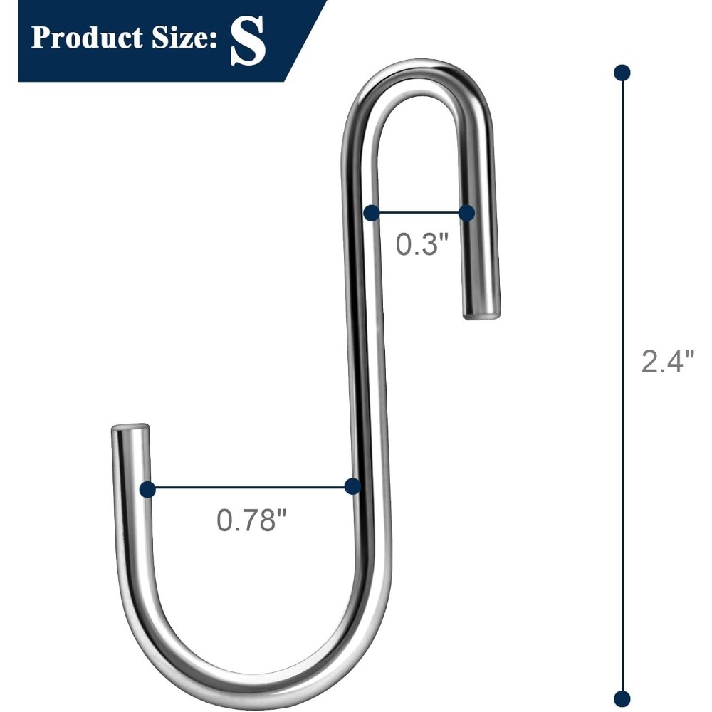 Heavy Duty S-haken Pan Pannenlap Rack Haken Hangende hangers S-vormige organisator Opslaghouder Kleding Tassen Keukenaccessoires