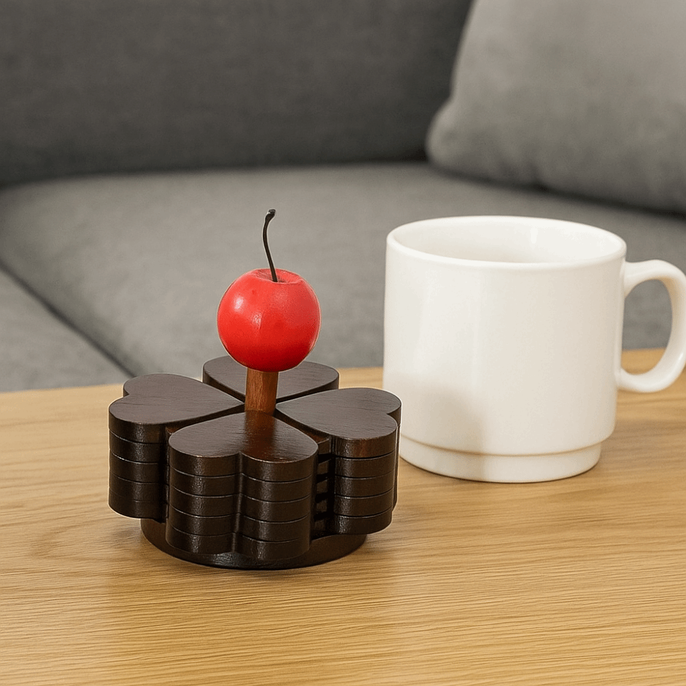 Tovagliette creativo a forma di quattro foglie Sottobicchiere da tavolo termoisolante resistente al calore Festival decorativo antiscottatura per tazze