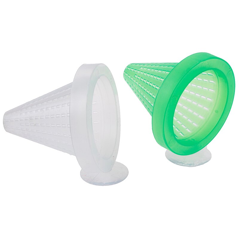 1pc/2 stk rød orm foder tragt kop fisk mad foder værktøj akvarium forsyninger plast tilspidset akvarium