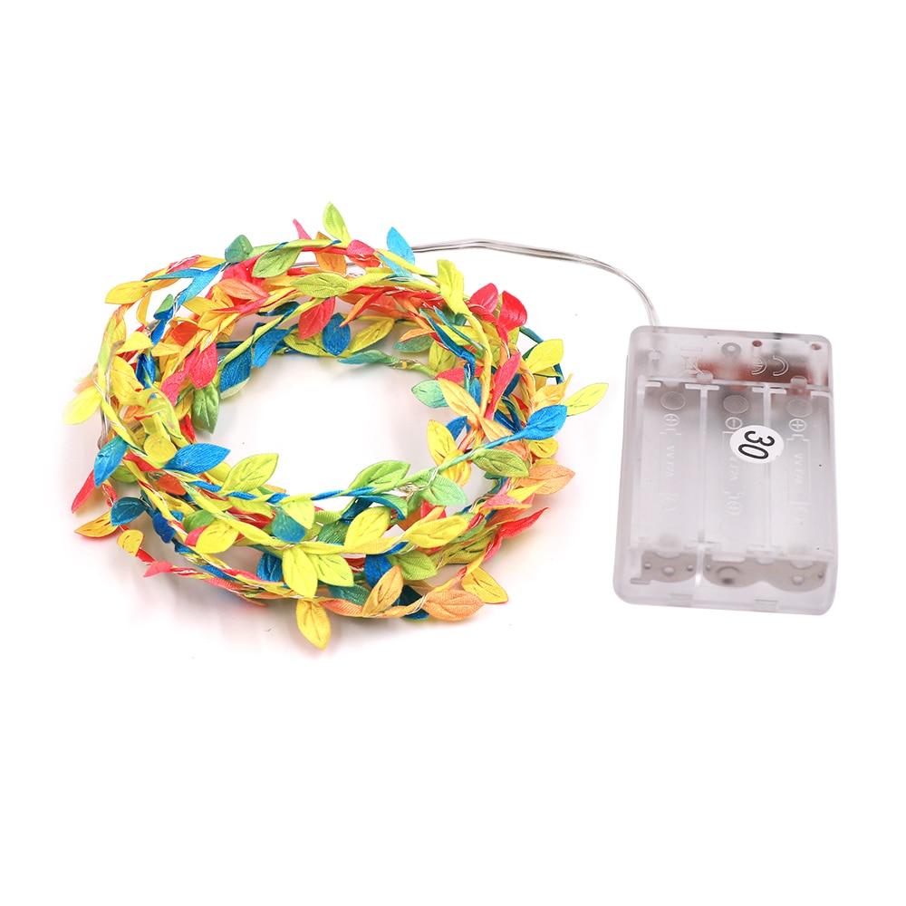 Green Leaf Led String Light DC 5V 2m/3m/5m/10m Battery Powered Garland Vine Fairy Lights for Xmax Christmas Party Wedding Decor