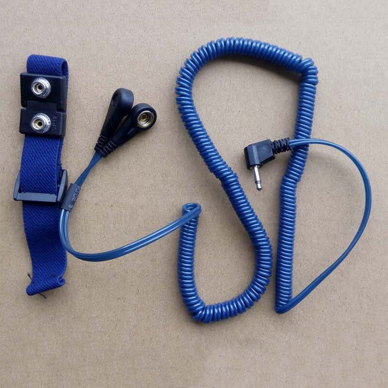 Pu antistatische dubbele lus polsband antistatische band elektrostatische draad handring antistatische armband esd polsband touw hand