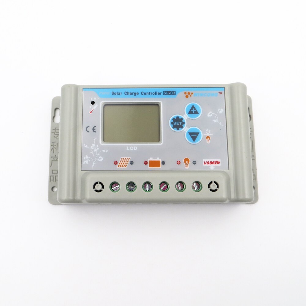 Wincong Solar Charge Controllers 12V 24V 12.8V 25.6V LI LI-ION NI-MH LiFePO4 Battery Regulator SL03-10A SL03-20A SL03-30A