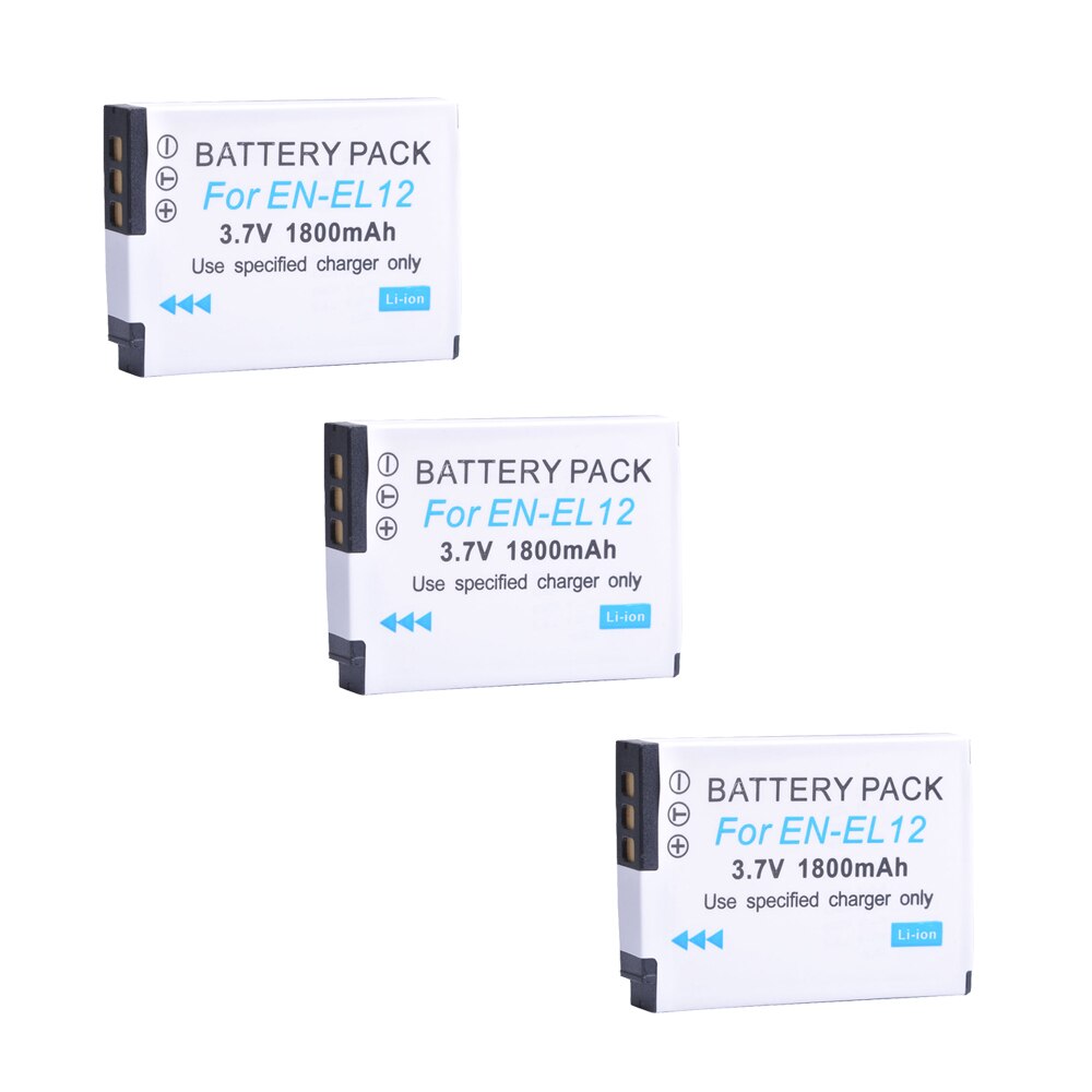 AsperX-Batería de EN-EL12 Akku + USB Dual, cargador con puerto tipo C para Nikon Coolpix S9700 S9500 S9400 S9300 S9100 S8200 S8100: 4B with charger
