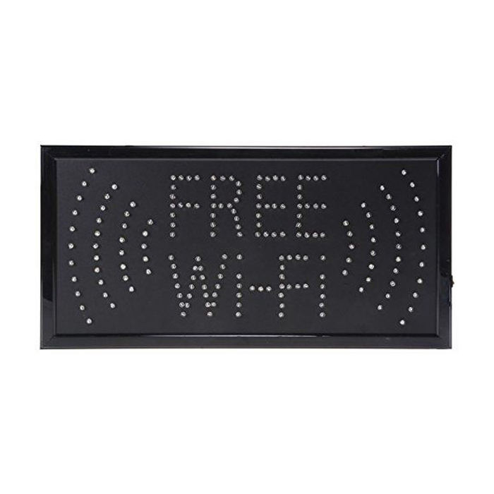 LED Free Wi-Fi Store Business Signs 19"x10"