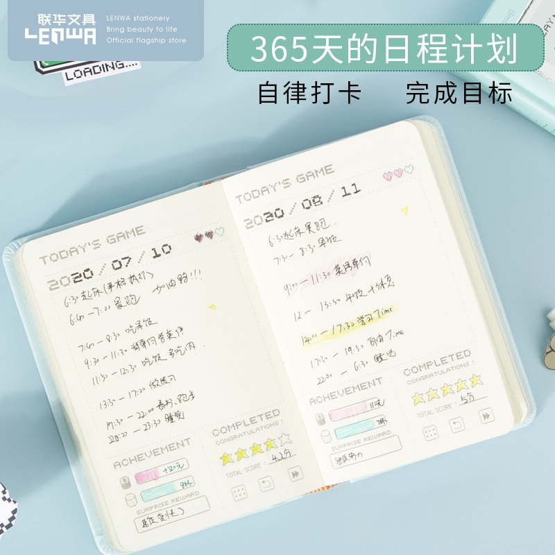 A6 365 Days Daily Weekly Planner Notebook Portable Agenda Notebook Journal Best Stationery for Children