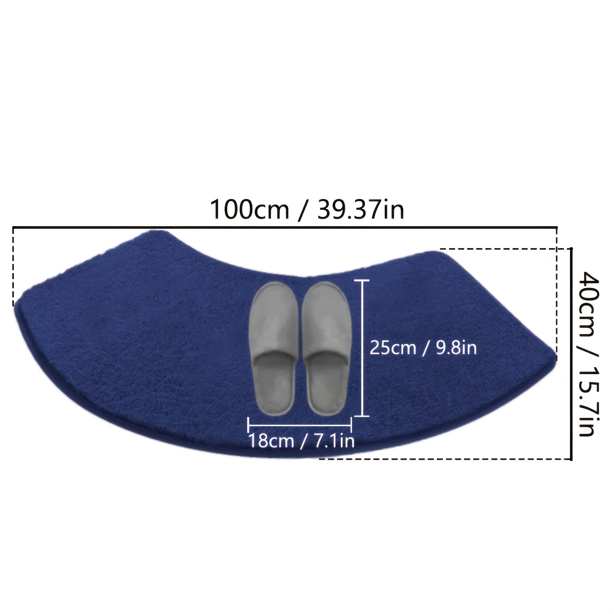 Alfombra absorbente para cuarto de ducha con arco peludo grueso de color sólido, alfombrilla para pies de piel suave, alfombrilla antideslizante para baño