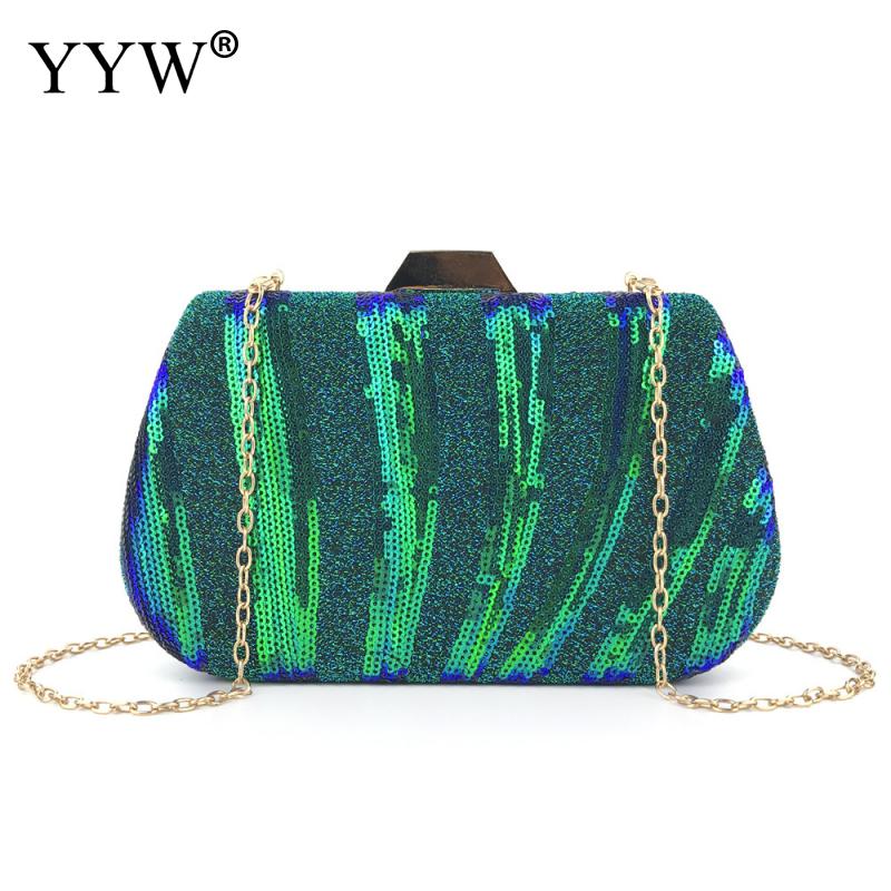 Groene Pvc Clutch Bag Wedding Purse Vrouwen Pochette Femme Sequin Bruidsmeisjes Zilveren Bruiloft Clutch Elegante Zwarte Portemonnee Clutch