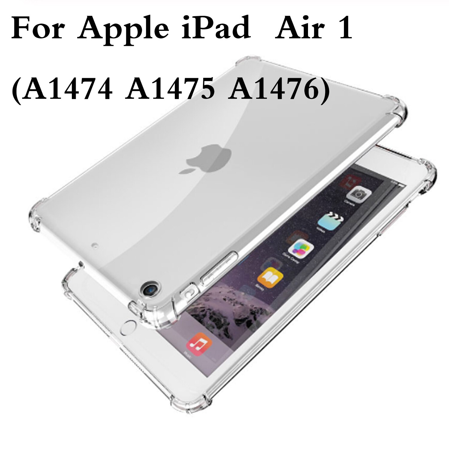 Dla iPad 9.7 2017 2018 2019 10.2 5th 6th 7th generacji przypadku odporność na upadek miękkie etui TPU dla iPad powietrza 1 2 3 Pro 9.7 10.5 11: For iPad  Air 1