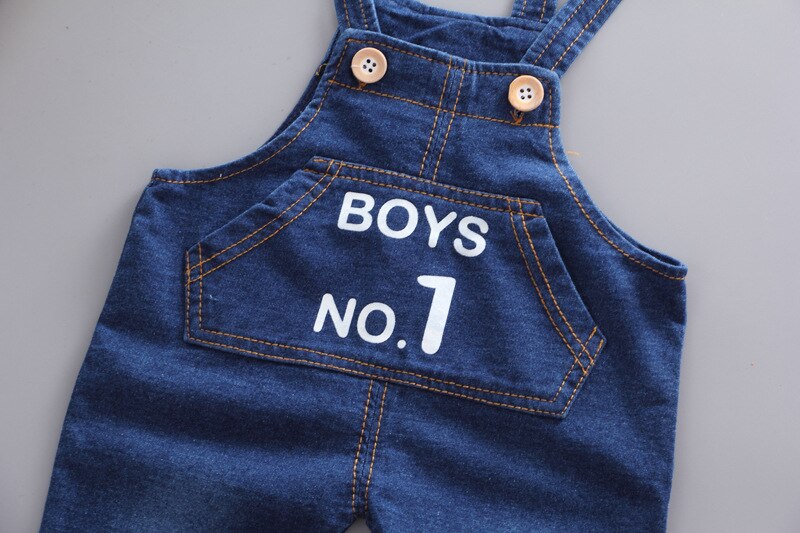 Spring and Autumn Boys and Girls Belted denim Pants Letters Single jeans children jean overall kids Cowboy jeans