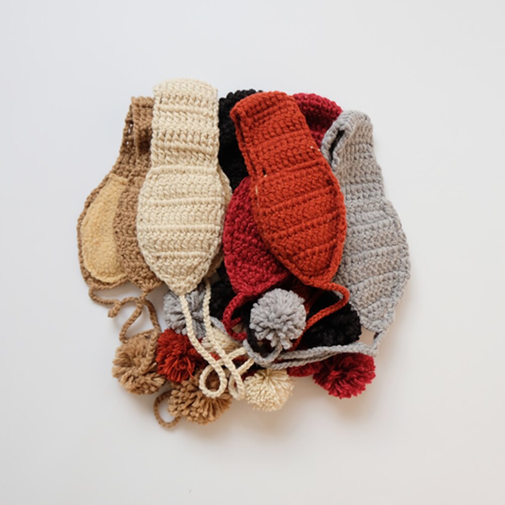 tricot laine cache-oreilles Crochet cache-oreilles hiver automne en peluche cache-oreilles pour les femmes