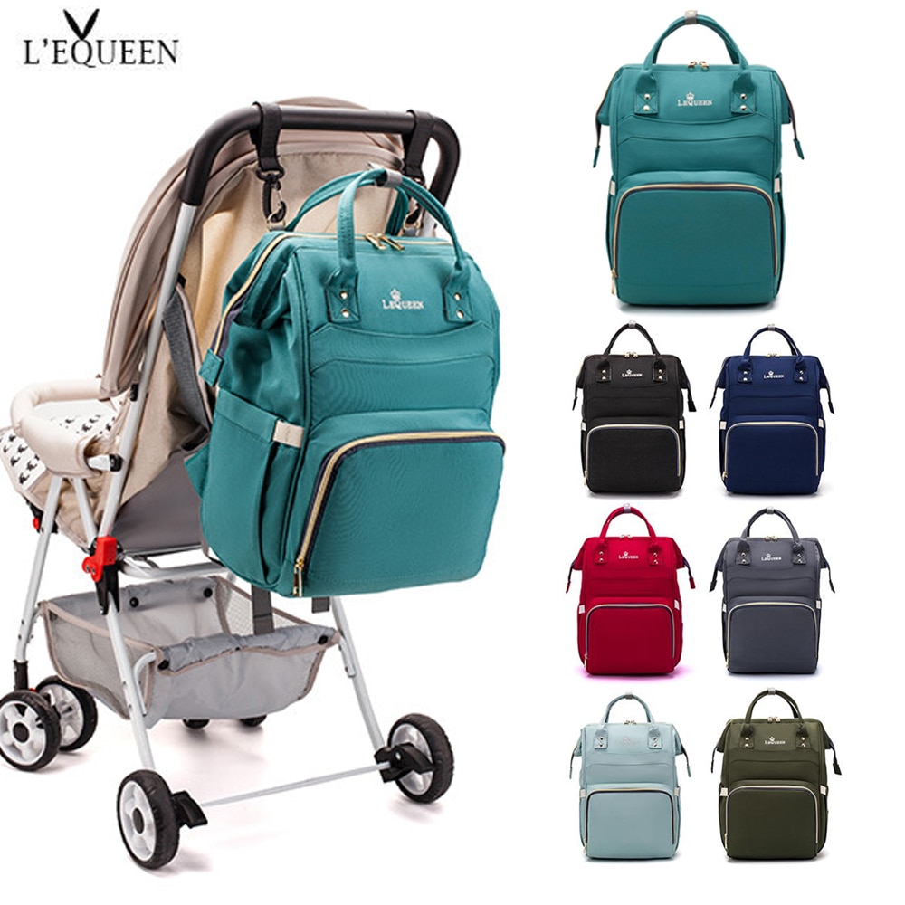 LEQUEEN Diaper Baby Bags Backpack For Moms Baby Bag Maternity Hospital Bag Care Nappy Bag Travel Stroller Send Free Hooks bolsos