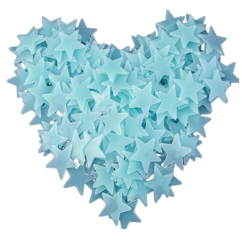 100pcs Wall Stickers Decal Glow In The Dark Luminous Fluorescent Wall Stickers Baby Kids Bedroom Home Decor: BU