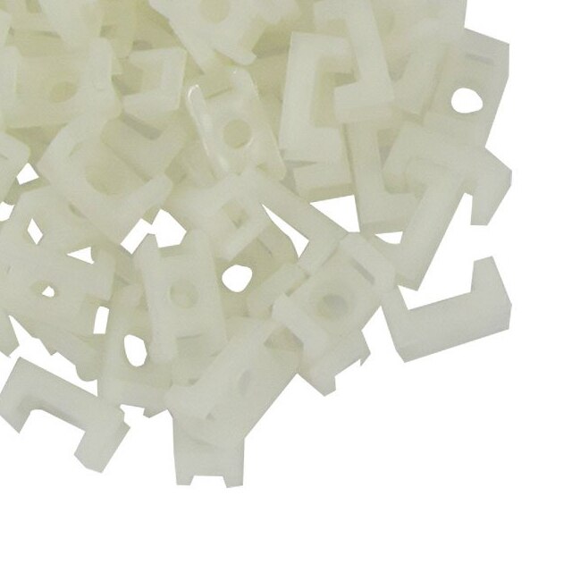 100 Pcs 3mm Width Wire Cable Tie Holder White Plastic Mount