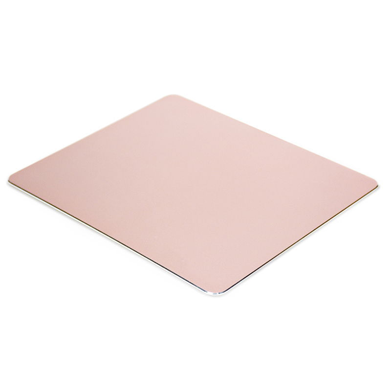 Geschäft-Mauspad aus Metall, doppelseitiges Aluminium, wasserdicht, rutschfest, hartes Mauspad, geeignet für Büro, MacBook, Laptop: 40X30 CM / dunkel Braun