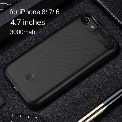 USAMS Power Bank Case for iPhone 11 pro max External portable battery Charge case for iPhone 11 Ultra-thin Data Backup chargers: iP 6 7 8 4.7 inches