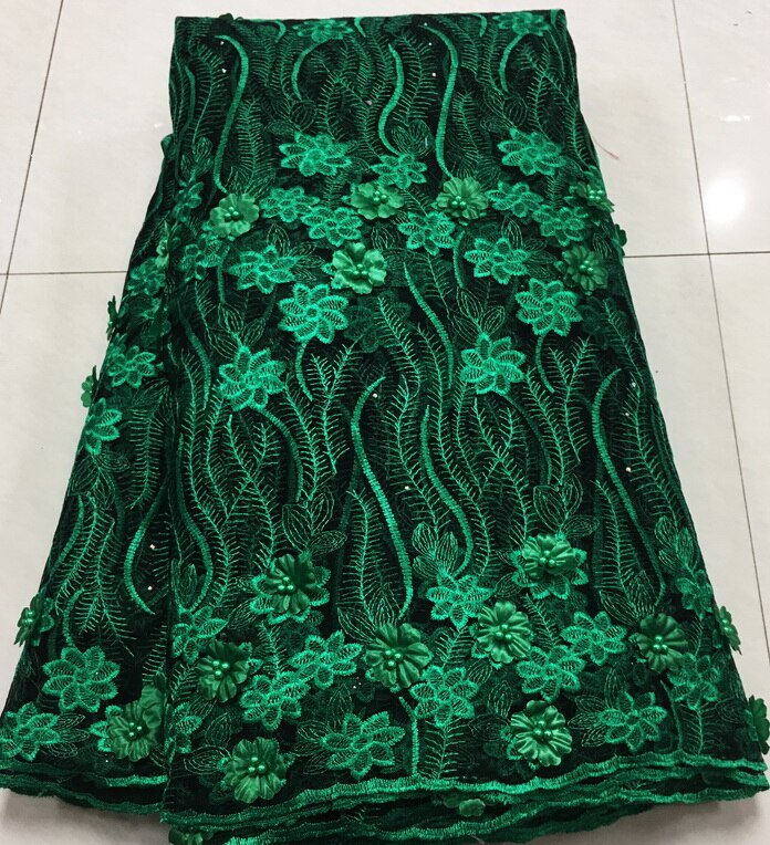African Laces Fabrics Embroidered Nigerian Guipure French Cord Lace Fabric High Rose African French Net Lace Fabric