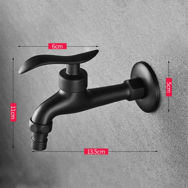 Waschmaschine Wasserhahn Durcheinander Antik Schwarz Öl Gebürstet Bibcock Wc Bibcocks Lange klopfen Garten Wasserhahn