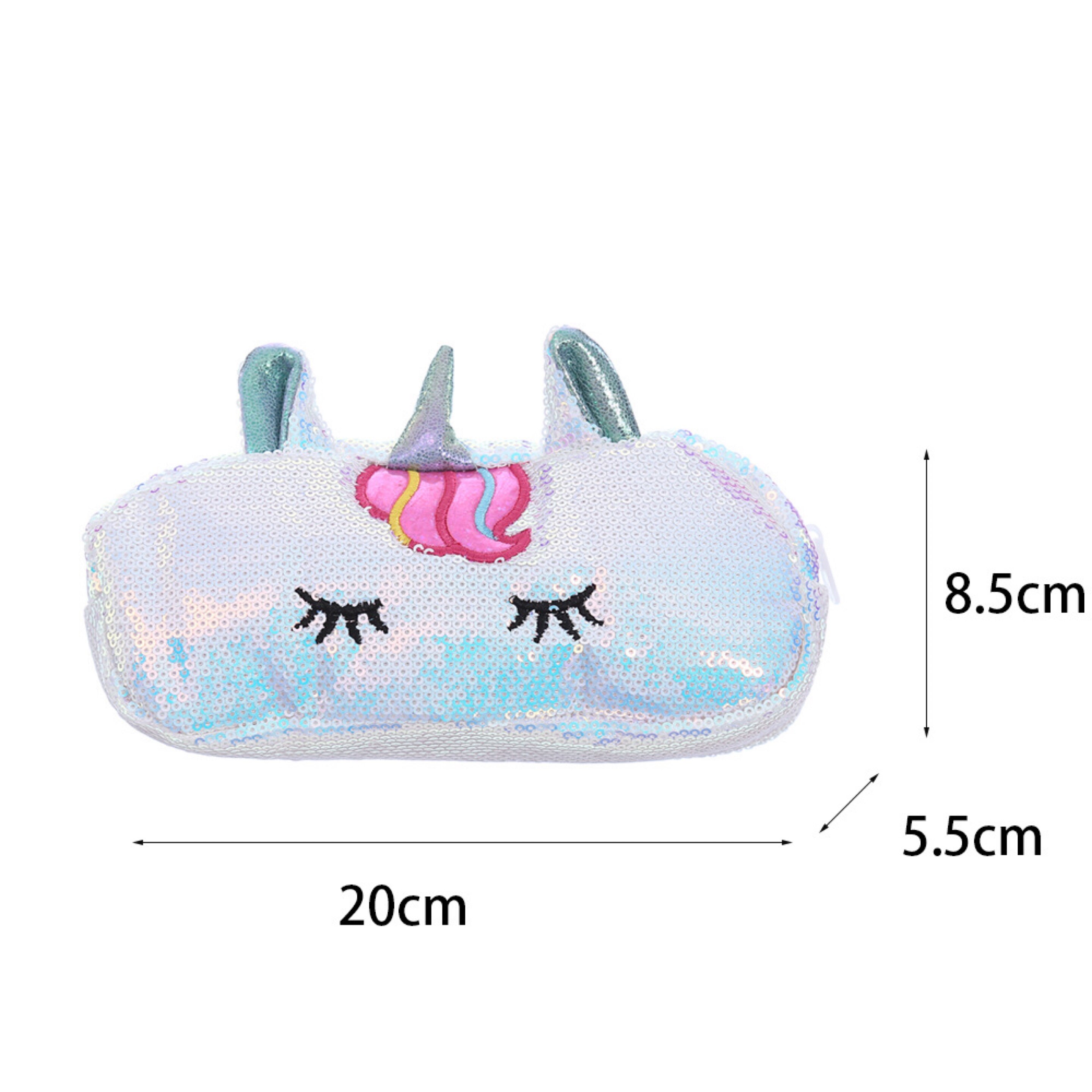 Unicorn Pencil Bag Sequins For Girls School Supplies 2PCS