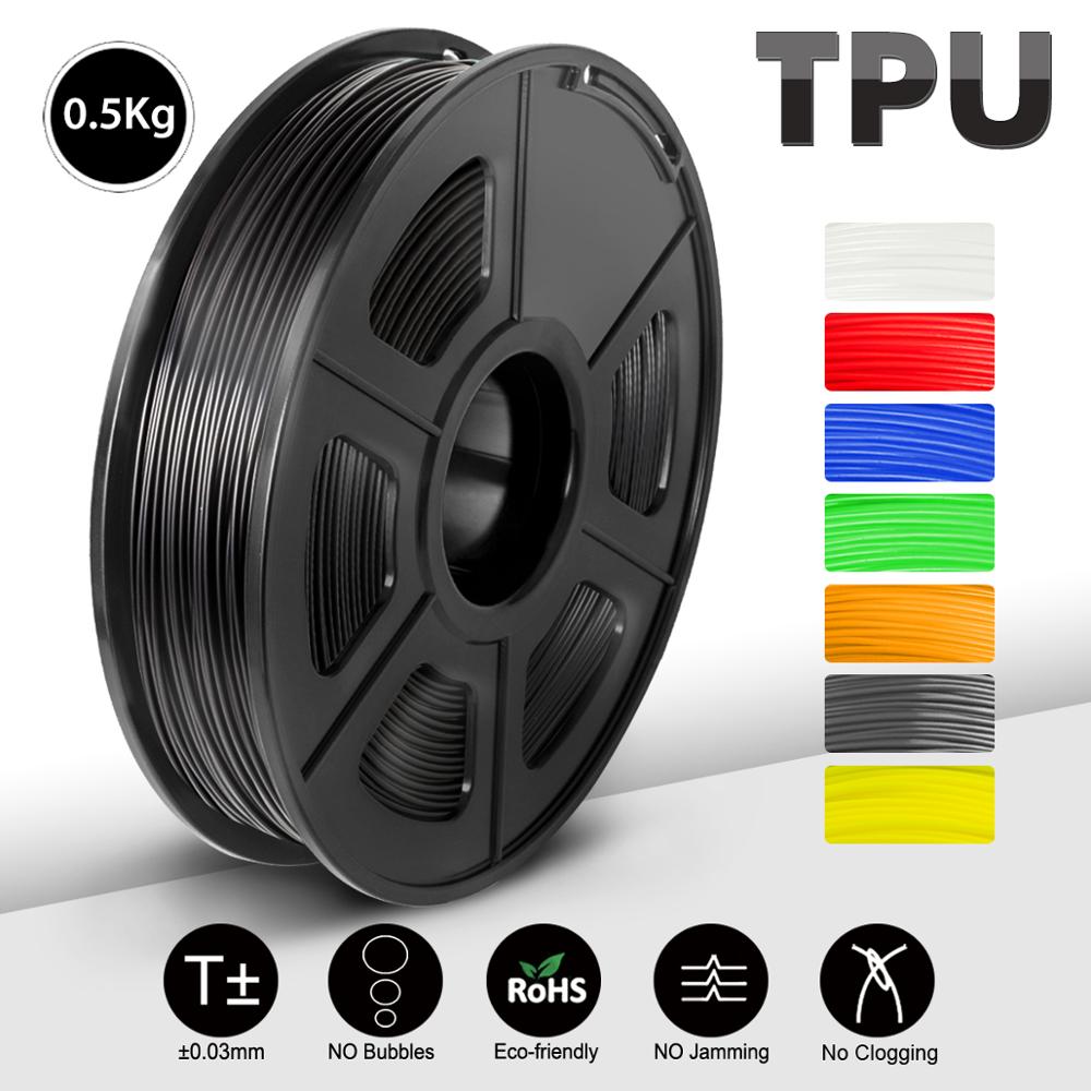 SUNLU TPU 3D żarnik drukarki elastyczne 100% bez bańki TPU elastyczne żarnik robić drukarki 3D nietoksyczny sublimacji dostaw 1.75mm