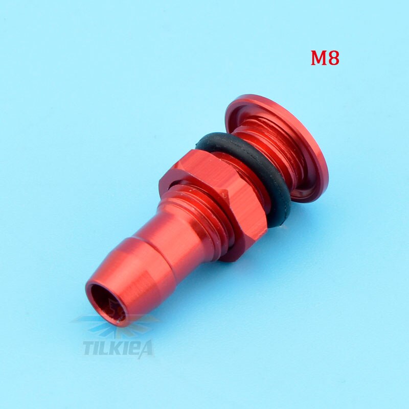 1pcs M6/M8 RC Barca di Alluminio Ugello 3 di Colore Adatto Per La Electric Boat Metanolo A Benzina Barca 26CC: M8 Red