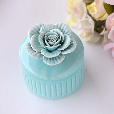 Beautiful ceramic jewelry box wedding ring jewelry box earrings jewelry storage box crafts home storage tank