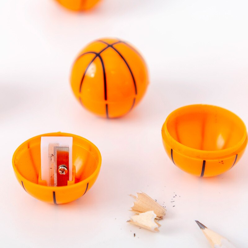 Enkelt hul kreativitet basketball lille blyantspidser plast orange studerende papirvarer skoleartikler