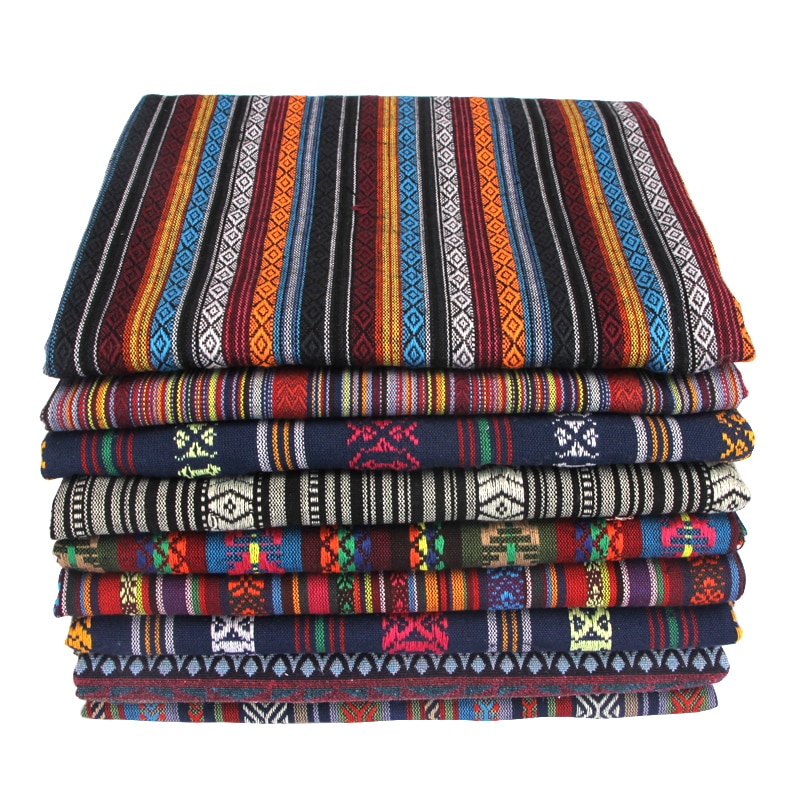 50x150 cm Ethnische Stil Baumwolle Leinen retro Böhmen stoff DIY Handgemachte Textil NäHenne Patchwork Für Taschen Kleidung Sofa tabelle tuch
