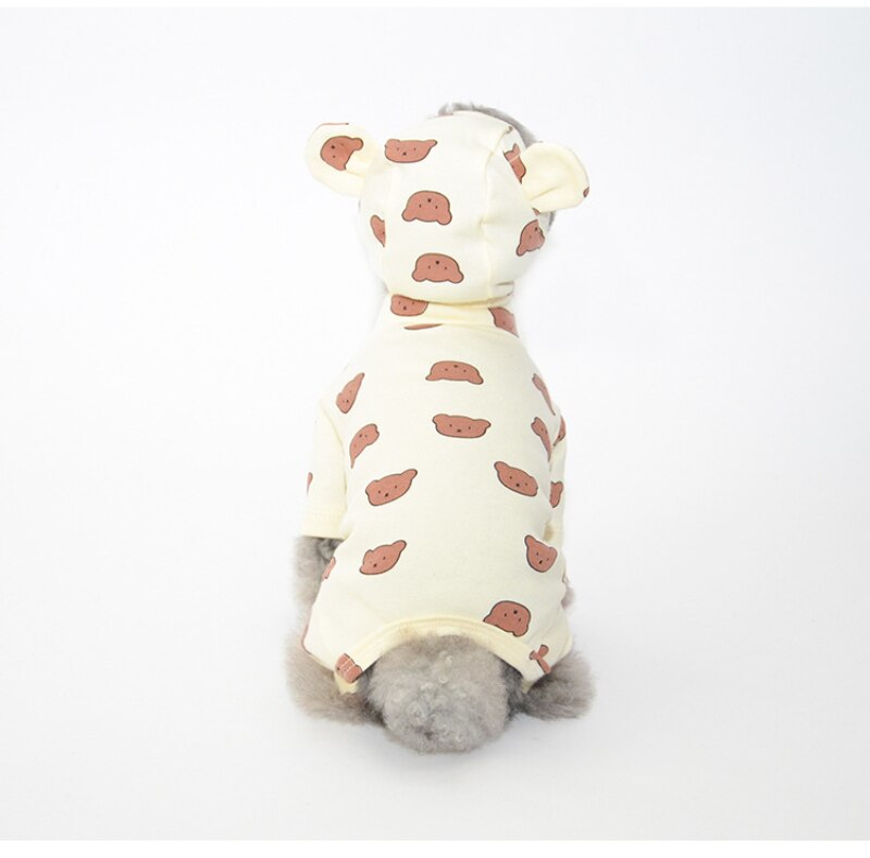 Combinaison en coton pour chien, Pyjama, vêtements de nuit, automne hiver, salopette, tenue pour chiot, petit chien, Yorkshire