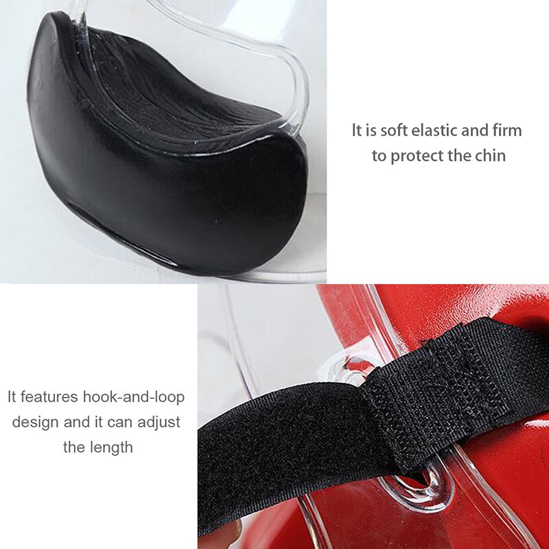 Verwijderbare Taekwondo Helm Masker Beschermende Kleding Sport Transparante Beschermende Masker Sport Clear Plastic Gezicht Shield Head Shield N66