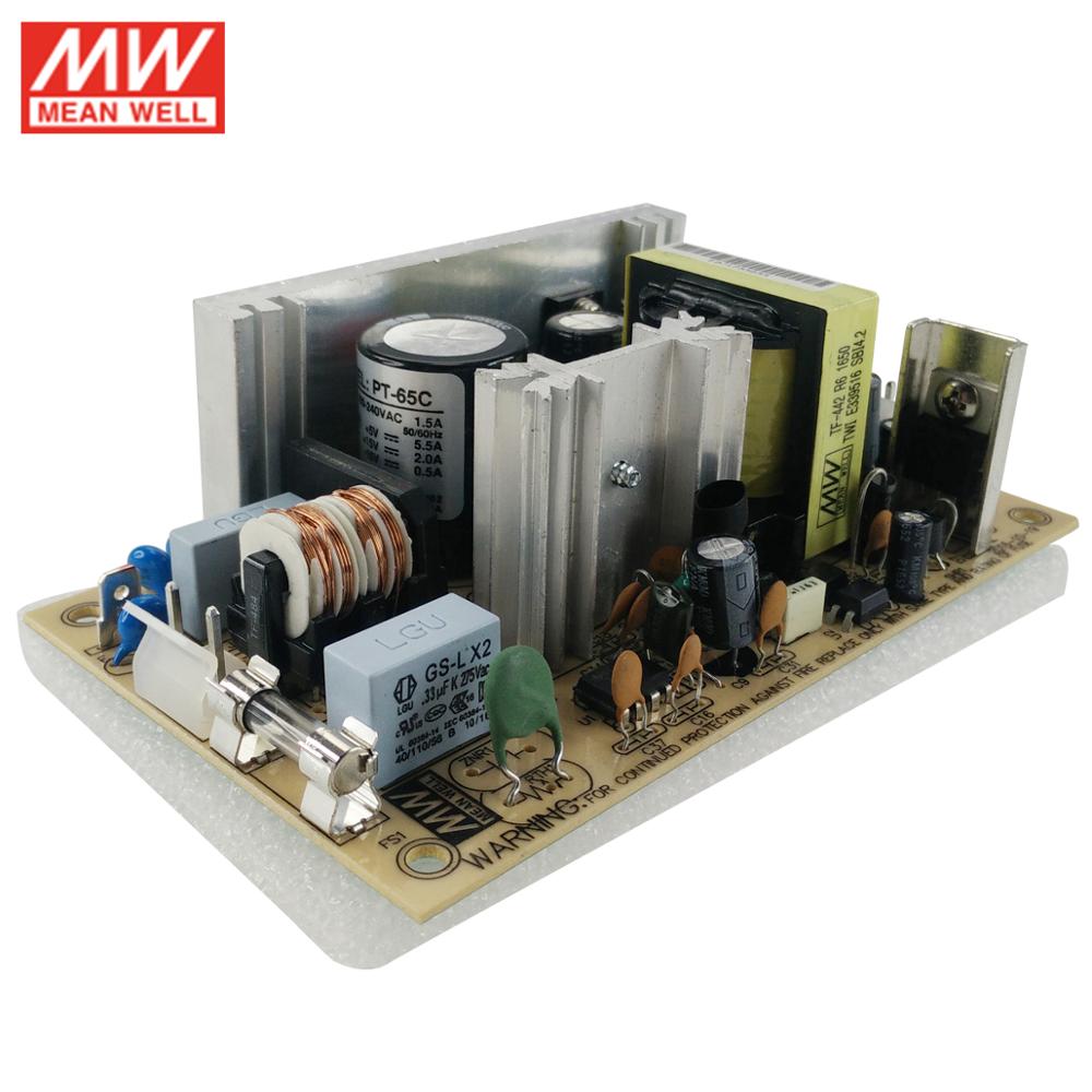 MEAN WELL PT-65C 65W Triple Output Switching Power Supply 110V/220V AC to 5V 15V -15V DC 5.5A 2A 0.5A PCB type open frame SMPS