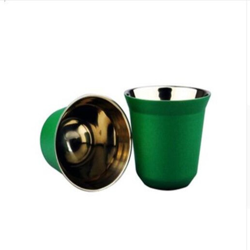 2 uds. Nespresso Concentrat Espresso italiano café de acero inoxidable Nescafe Cápsula de doble pared café herramienta de café juegos: 3